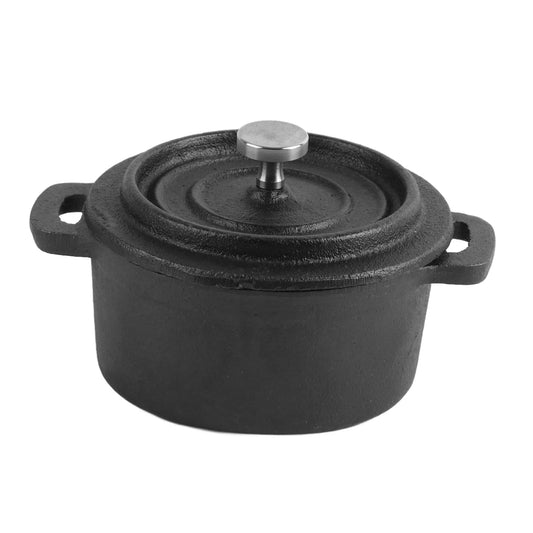 Dutch Oven Double Traditional Style Thickened Ergonomic Handle Insulation Cast Iron Cooking Pot with Lid