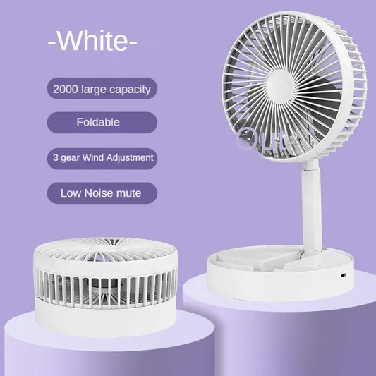 Xiaomi Desktop Foldable Telescopic Stand Fan USB with Rechargeable Battery 3 Speeds Super Quiet Adjustable Height For Desk Home