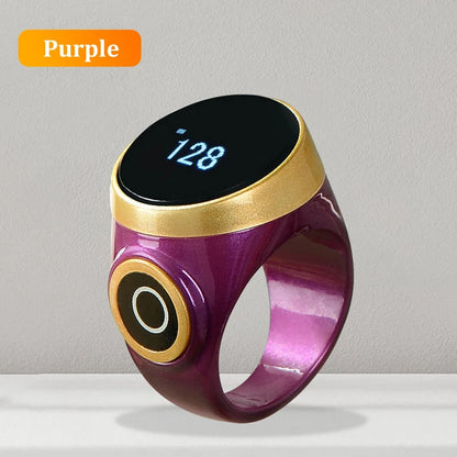 Smart Waterproof Counter Ring for Muslims Zikr Digital Tasbeeh 5 Prayer Time Reminder Bluetooth High-end Smart Wearable Rings