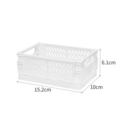 Plastic Foldable Storage Crate Folding Box Basket Stackable Cute Makeup Jewellery Toys Boxes for Storage Box Organizer Portable