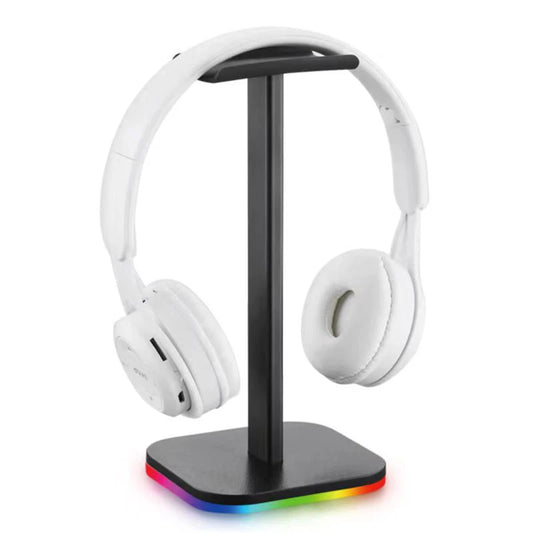 RGB Gaming Headphone Stand 10 Lighting Effects Dual USB Port 3.5mm Audio Port Desktop Gaming Headset Holder Hanger for Gamer PC