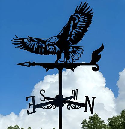 Garden Decorations Outdoor Wind Vane Greenhouse Garden Supplies Witch Dog Sailboat Eagle Rooster Weather Vane Shed Roof Iron Art