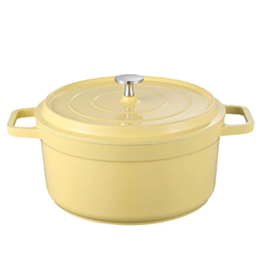 Enameled Dutch Oven Pot with Lid Enameled Cast Aluminum Dutch Oven Nonstick Heat Preservation Cookware Multifunctional Cookware