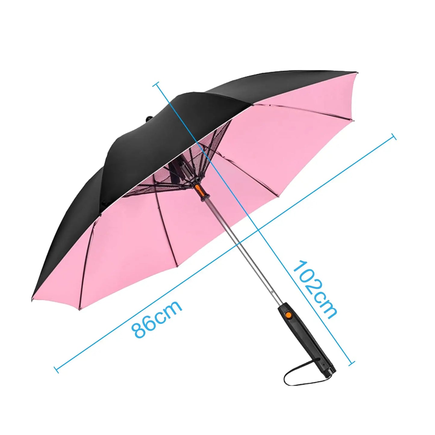 3 in 1 Umbrella with Fan Portable Misting Fan Umbrella With UV Protection Mist Spray Umbrella for Summer Cooling Battery Power