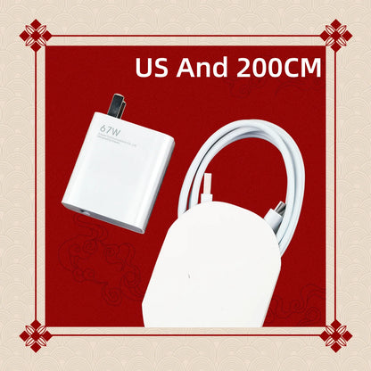 Xiaomi 67W Type C Charger Original Turbo Fast USB 6A Cable EU Power Adapter For Mi 12 11 Ultra RedMi Note 12 11 Poco X5 X4 Pro