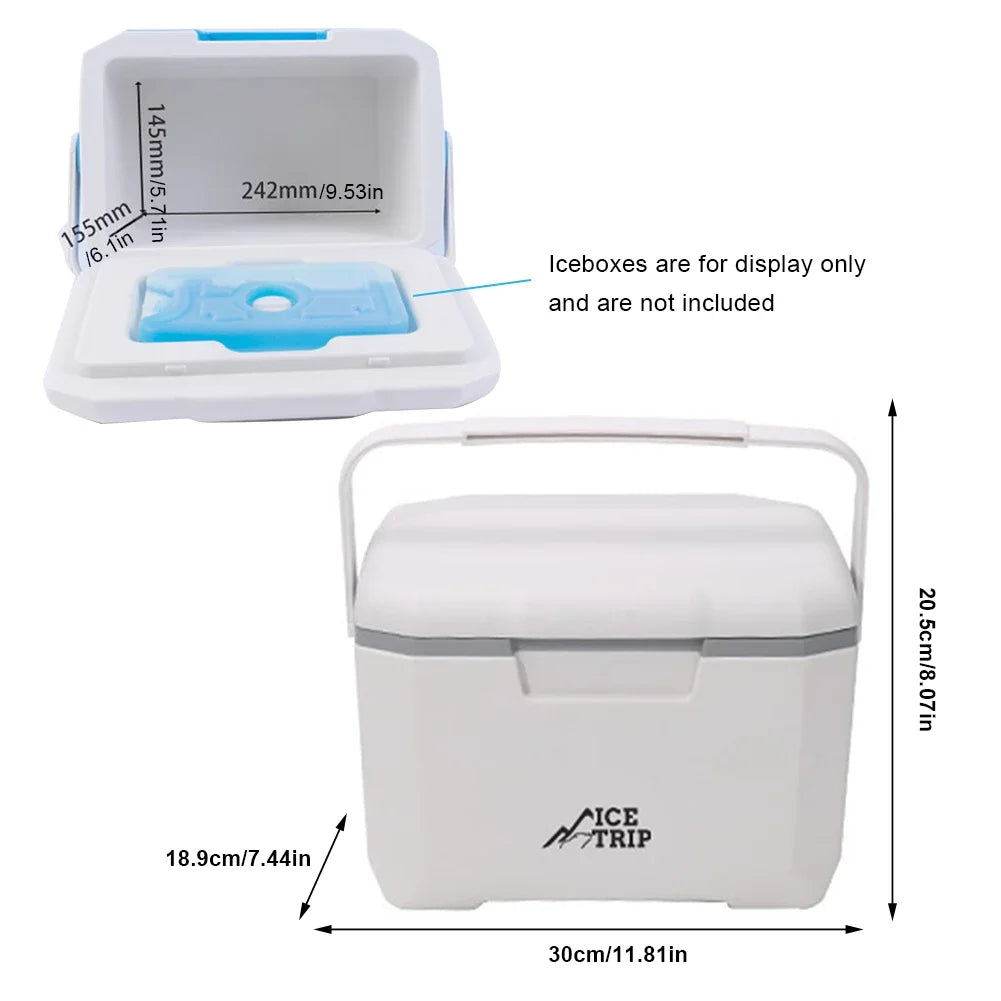 6/5L Cooler Box Portable Thermal Incubator Refrigerator Car Ice Chest Picnic Lunch Box Outdoor BBQ Camping Fishing Ice Case Box