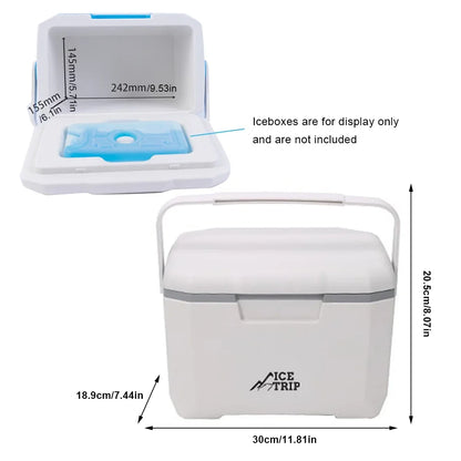 6/5L Cooler Box Portable Thermal Incubator Refrigerator Car Ice Chest Picnic Lunch Box Outdoor BBQ Camping Fishing Ice Case Box