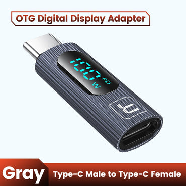 Toocki PD 100W USB C OTG Adapter Digital Display Fast Charging Type C to Type C OTG Connector for Macbook Xiaomi Huawei Samsung