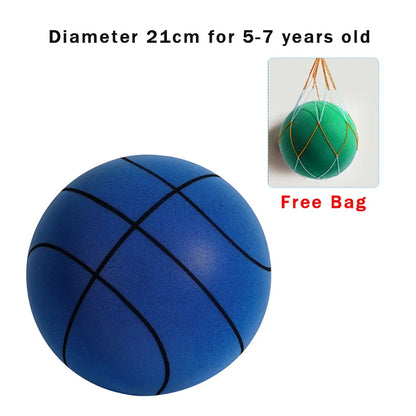 Silent basketball Size 7 Squeezable Mute Bouncing Basketball Indoor Silent Ball Foam Basketball 24cm Bounce Football Sports Toys