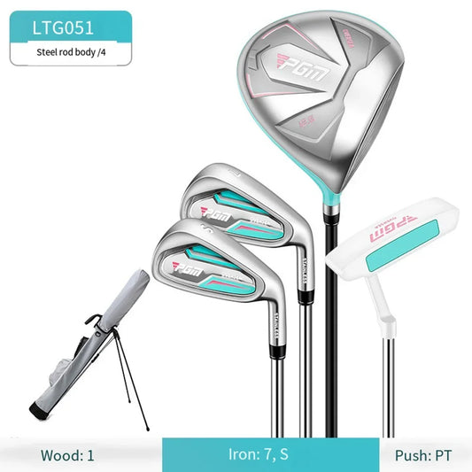 PGM Golf Clubs Set For Women,Stainless Steel/Carbon Shaft Right Hand Golf Training Club,4/9/12pcs Beginners Golf Supplies LTG051