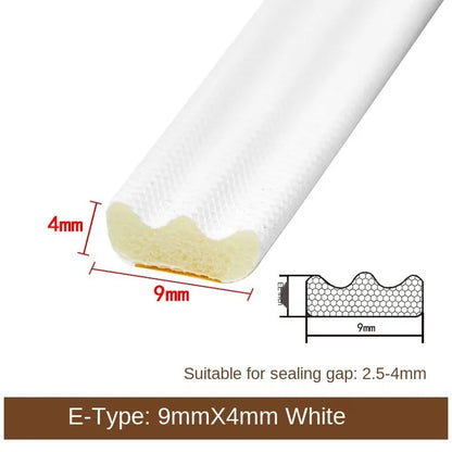 6M PU Foam Gap Filler Anti-Collision Soundproof Sealing Strip Draught Excluder Weather Stripping Door Window