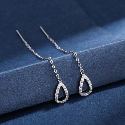 Anting-anting Panjang Rumbai Kupu-kupu Mutiara Kristal Biru Berlebihan Untuk Wanita Anting-anting Fesyen Korea Hadiah Barang Kemas Hari Lahir Harian 