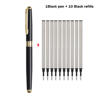 Metal Gel Pen Replaceable Refill High-end Metal Business Signature Pen Office Writing Ballpoint Pen Writing Stationery Gift