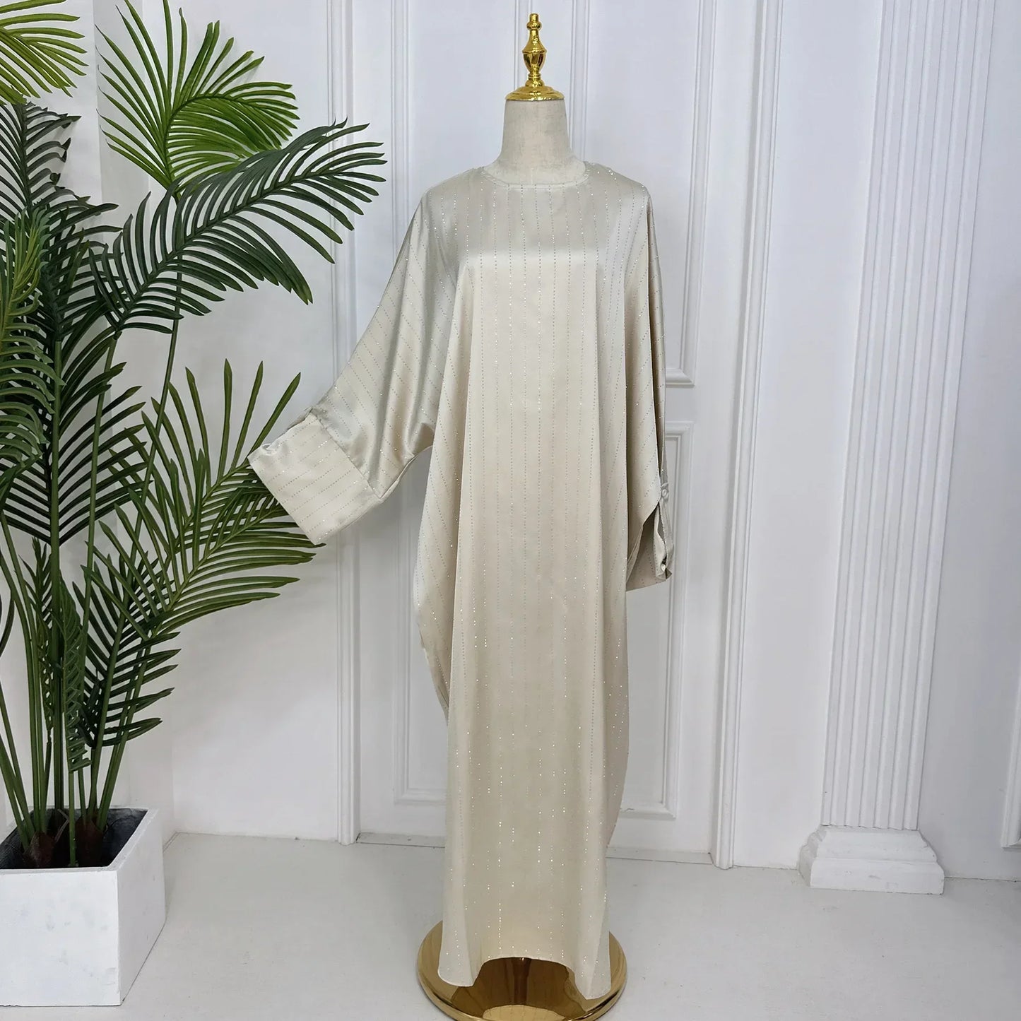 Abaya for Women Dubai Luxury Muslim Party Evening Dress Kaftan Femme Musulman Turkish Abayas Islamic Clothing Glitter Stripe