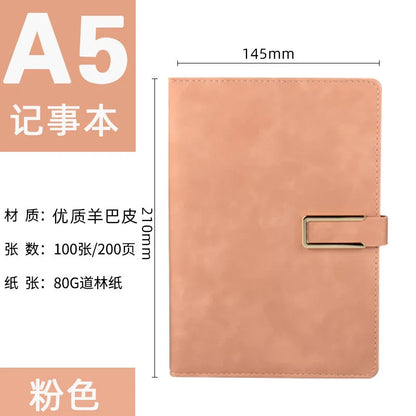 Vintage A5 Leatherbound Notebook Personalized Soft Cover Business Notebook Office Magnetic Buckle Notebook Diary Notebook