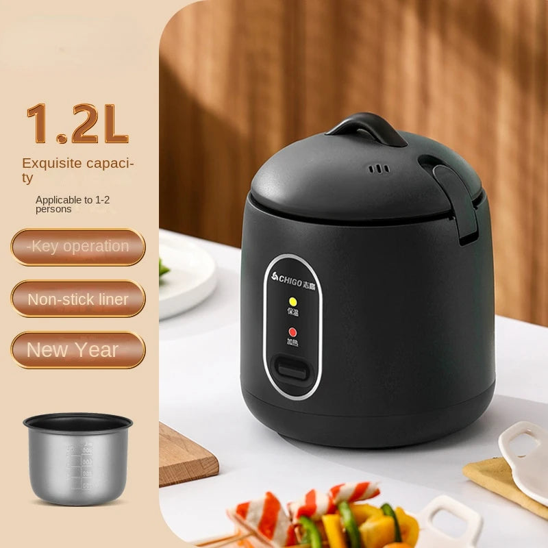 Mini Rice Cooker 1.2L Multi functional Rice Cooker Household Student Dormitory Steaming Pot