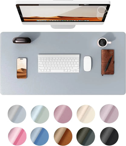 Leather Desk Pad Protector, Office Desk Mat, Large Mouse Pad, Non-Slip PU Leather Desk Blotter, Laptop Desk Pad  Waterproof