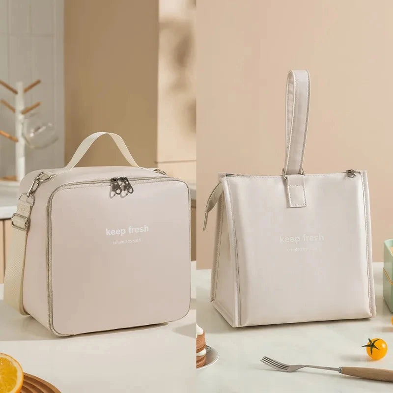 Beg Bento satu bahu Beg Kotak Makan Tengahari Pelajar Beg Makan Tengahari Mudah Alih Pekerja Pejabat Membawa Beg Makan Tengahari Beg Penebat Terma