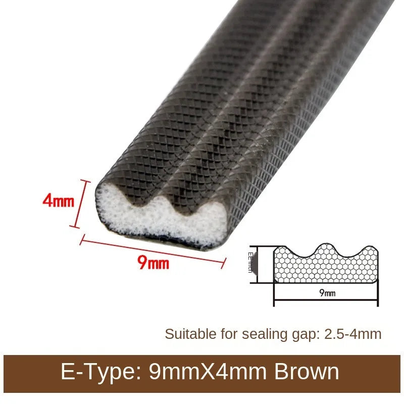 6M PU Foam Gap Filler Anti-Collision Soundproof Sealing Strip Draught Excluder Weather Stripping Door Window