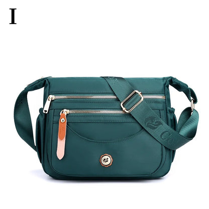 Women Nylon Shoulder Bag Multi-Pockets Crossbody Bag Fashion Handbag Adjustable Strap Ladies Waterproof Messenger Bag Satchels