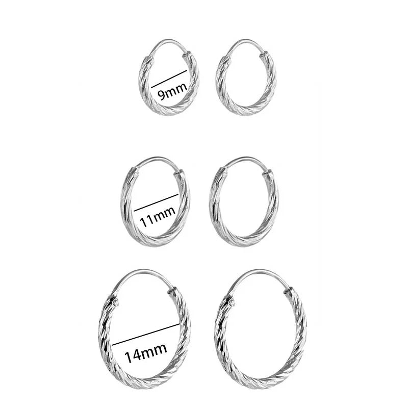 Gold Color Vintage Circle Hoop Earrings for Women Girls Simple Fashion Geometric Drop Earring Set New Trendy Jewelry Party Gifts