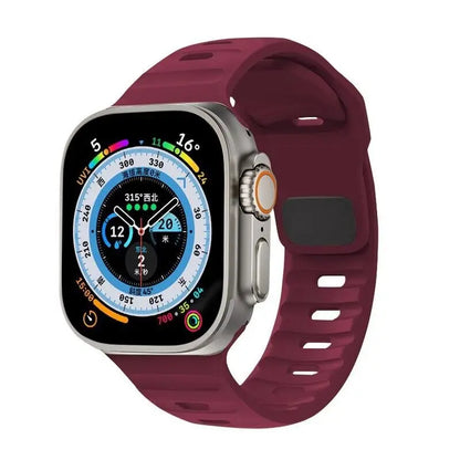 Tali Silikon Asli Baru untuk Jam Tangan Apple Ultra 49mm Gelang Sukan Siri iWatch 9 8 7 45mm 41mm 6 5 4 3 SE2 44mm 40mm Band 