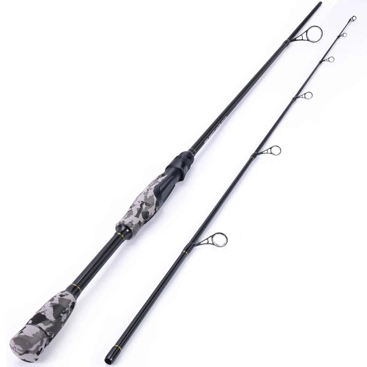 1.8m 1.98m 2 Bahagian Batang Pancing Casting Carbon Spinning Ultra-Sensitif dengan Selesa EVA Grip Rod Pemegang Rod Trout