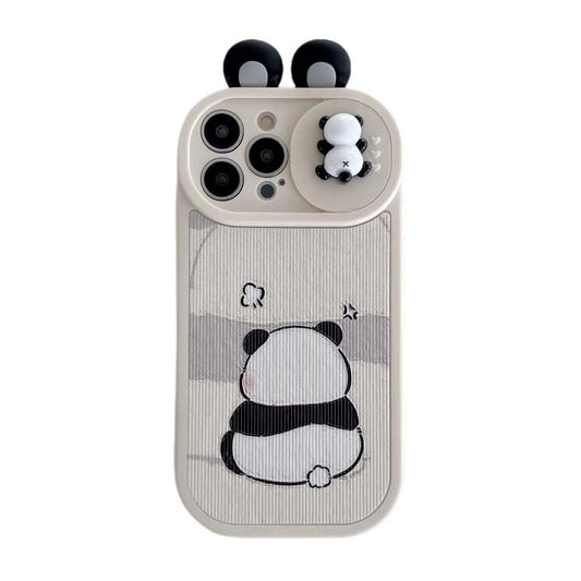 Cartoon Bamboo Panda Phone Case for iPhone 14 13 12 11 Pro Max Cover On iPhone 14 Pro Max 13 Pro Max Camera Lens Protective Case