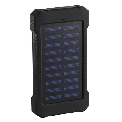 Solar Power Bank Waterproof 30000mAh Solar Charger USB Ports External Charger Powerbank for Xiaomi 5S Smartphone with LED Light