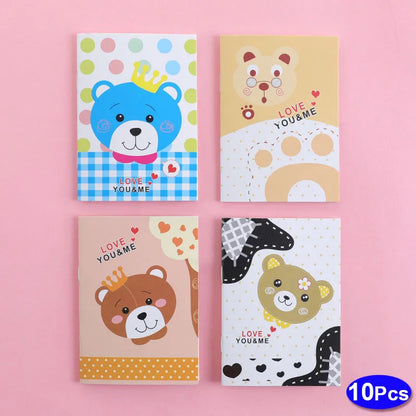 10Sets Retro Small Notebooks Kawaii A7 Blank Mini Cute Planner Diary Note Notepad Aesthetic Journal Kids Stationery Agenda Thing