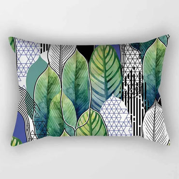 Hot sale tropical flowers plants bed pillow case travel bedroom pillow cover rectangle small  pillow cases  50*30 cm