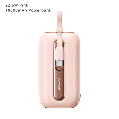 Mini 2 in 1 Quick Charger Built in Cable Power Bank with Dual Cables Support Type-c Apple Interface 10000mAh Power Bank