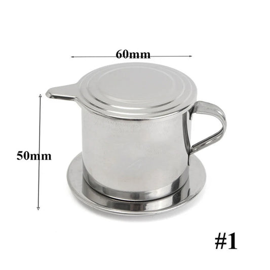 Coffee Filter Stainless Steel Maker Pot Infuse Cup Serving Delicious Portable Stainless Steel Vietnamese Coffee Drip Filter