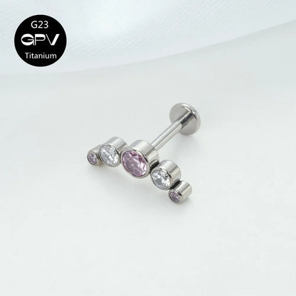 G23 Titanium Telinga Stud Zirkon Opal Tindik Barang Kemas Dalam 25 Warna Pilihan Wanita Bar Parti Fesyen Telinga Rawan Stud 