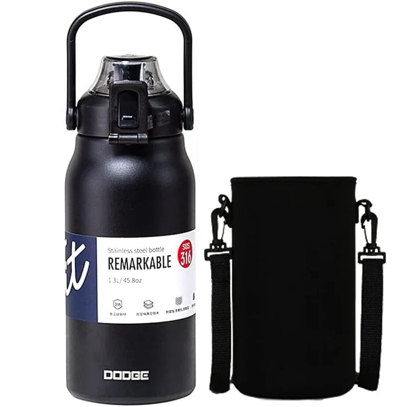 DODGE Large Capacity Stainless Steel Thermos Water Bottle Tumbler Outdoor Sport Vacuum Flask Thermal Mug Travel Insulated Cup