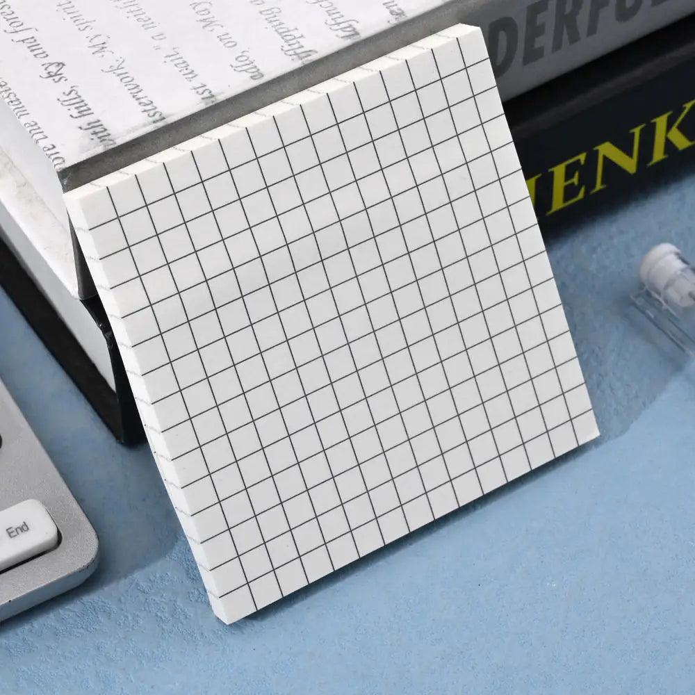 Portable 80 Helaian Grid Kosong Simple Sticky Note Memo Pad untuk Membuat Nota Perancangan Notepad Alat Tulis Peralatan Sekolah 