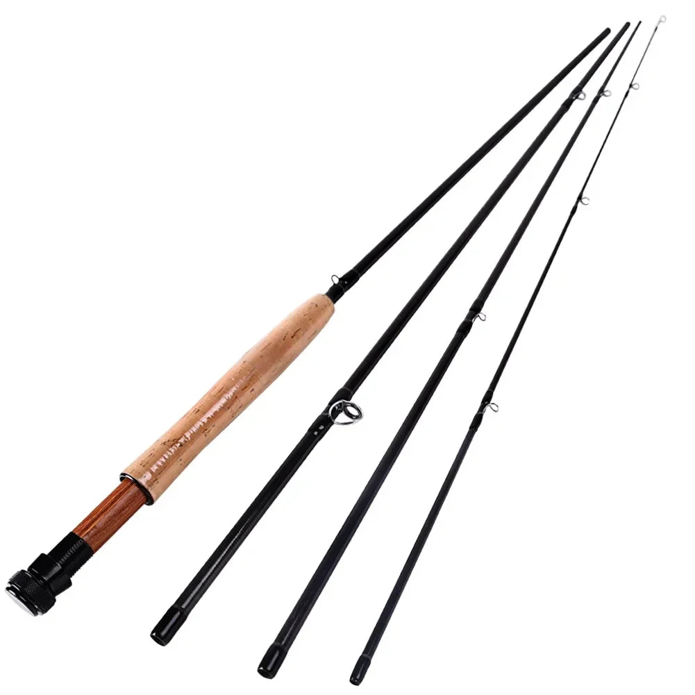 Sougayilang 2.7M UltraLight Fly Fishing Rod 9ft for 5/6wt 4 Sections Freshwater Fly Fishing Rods for Trout Salmon Fishing Tackle