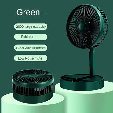 Xiaomi Desktop Foldable Telescopic Stand Fan USB with Rechargeable Battery 3 Speeds Super Quiet Adjustable Height For Desk Home