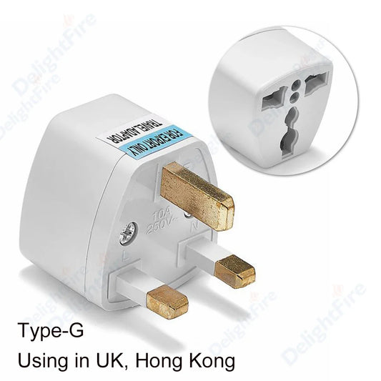 UK Plug Adapter Electrical Socket British Singapore Type G Plug Power Converter US AU EU To UK AC Outlets Travel Adapters