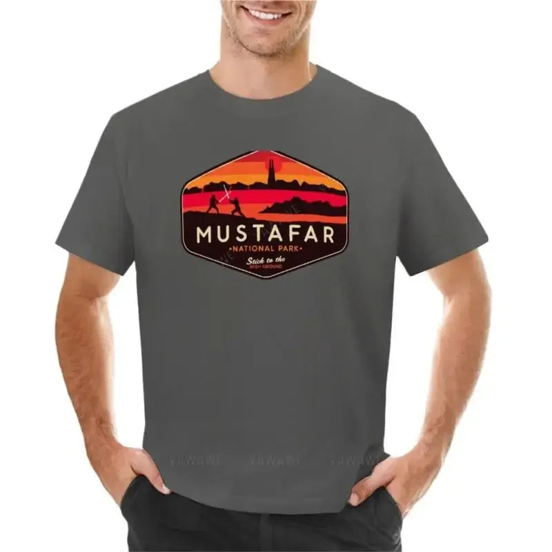 Mustafar National Park T-Shirt blank t shirts Short sleeve graphic t shirts T-shirt men male o-neck tshirt