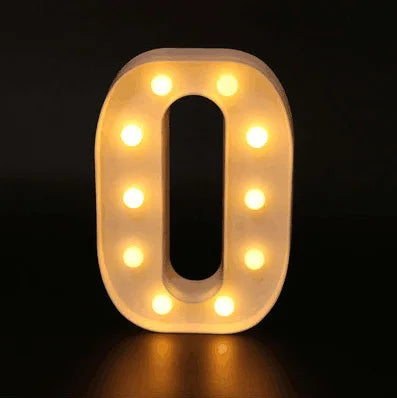 Decorative Name Letters Alphabet Letter LED Lights Luminous Number Lamp Night Light Wedding Birthday Christmas Party Decor Home