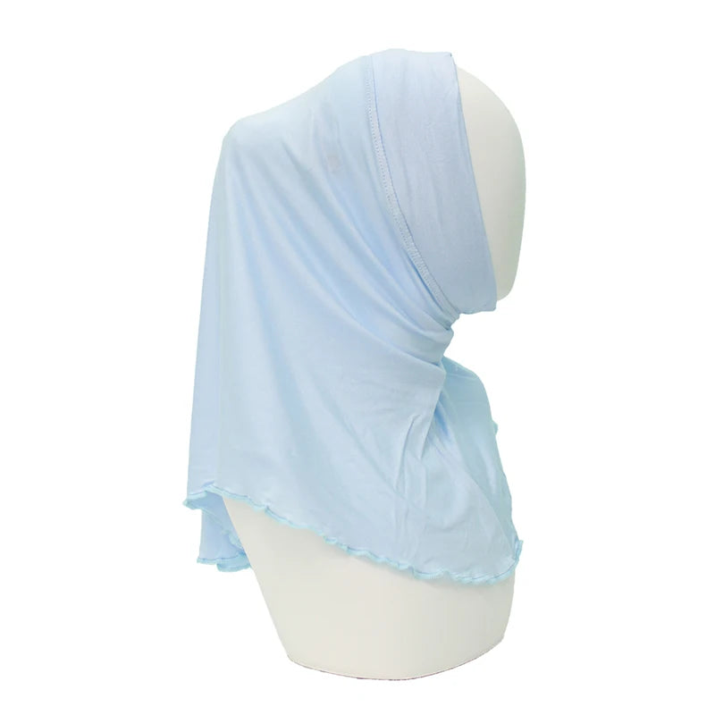 Modal Instant Hijabs for Woman Muslim Islam Turban Solid Mini Style Scarf Amira Soft Plain Colors Ready to Wear Hijab Undercaps