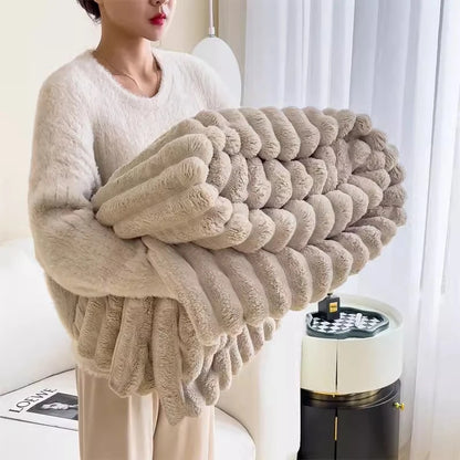 Soft Blanket Winter Warm Bedspread on The Bed Office Thicken Blankets INS Solid Color Sofa Cover Plaid Bedroom Decoration 담요