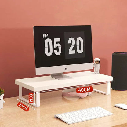 Monitor Stand Desktop Computer Stand Office Laptop Stand Storage Shelf Mini Wooden Desk Desk Shelves