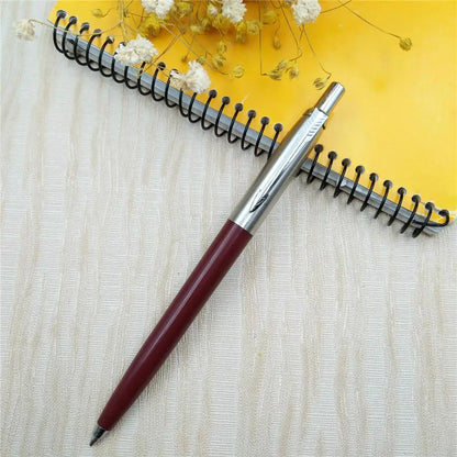 1Pcs Metal Ballpoint Pen Press Style Commercial Gift Pens For School Office Core Automatic Ball Pen