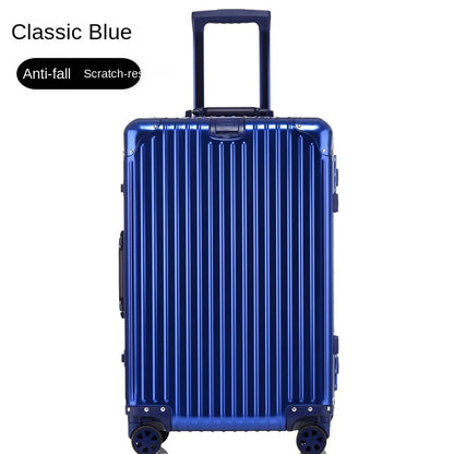 Suitcase 100% Aluminum Metal Password Trolley Luggage Suitcase Trip Cabin Carry-on 20/24/28/32 Inch Travel Bags Suitcases