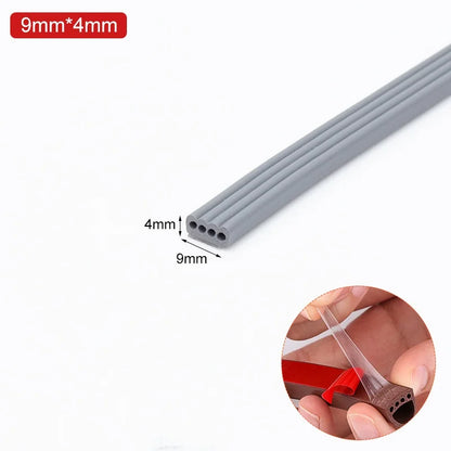 6m Silicone Door and Window Self-adhesive Sealing Soundproofing Strip Door Window Insulation Anti-collision and Windproof Strip