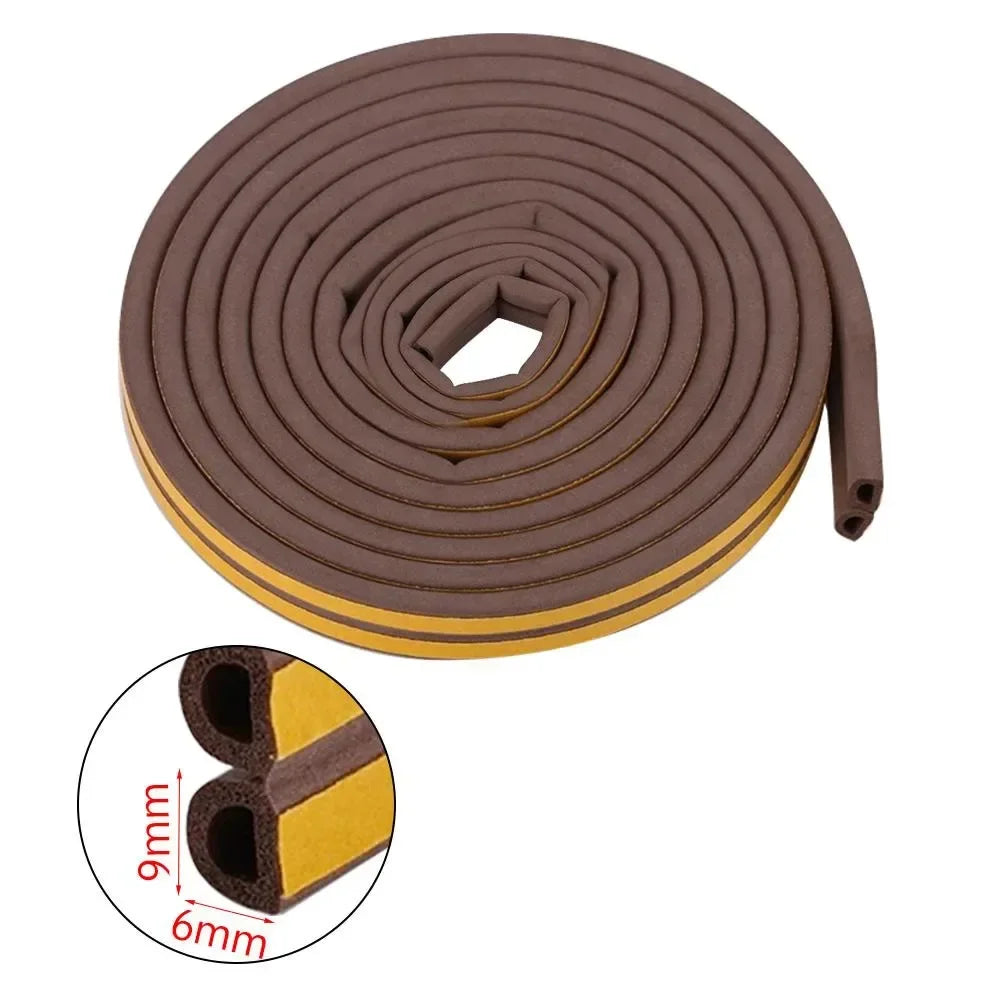 10M/20M Door Window Weather Strip DIEP Self Adhesive Sealing Strip Rubber Seal Foam Tape Dustproof Soundproof Insulation Strip