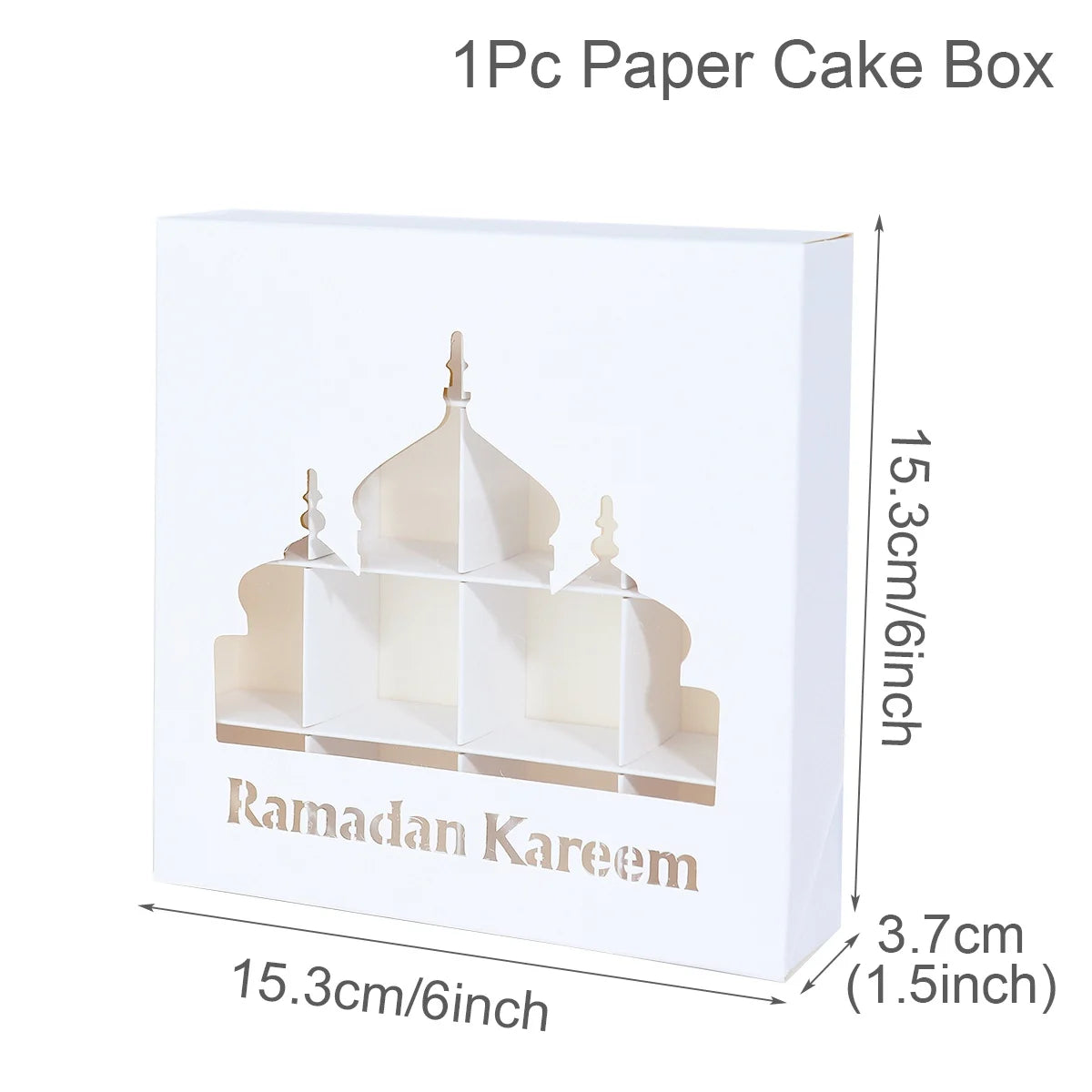 Kotak Hadiah Eid Mubarak Kek Kotak Gula-gula Hiasan Ramadan untuk Rumah 2024 Perlengkapan Pesta Muslim Islam Aidilfitri Ramadan Kareem 
