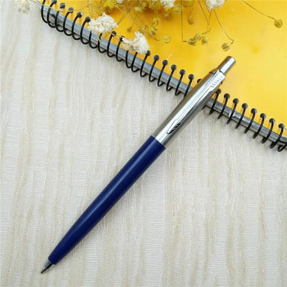 1Pcs Metal Ballpoint Pen Press Style Commercial Gift Pens For School Office Core Automatic Ball Pen